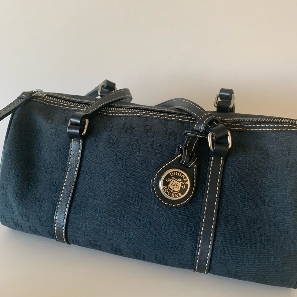 Dooney & Bourke vintage blue/black barrel bag
